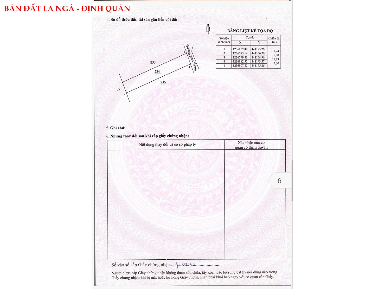 Bán đất La Ngà – Định Quán, gần Hồ Trị An, sổ sẵn giá chỉ 490tr