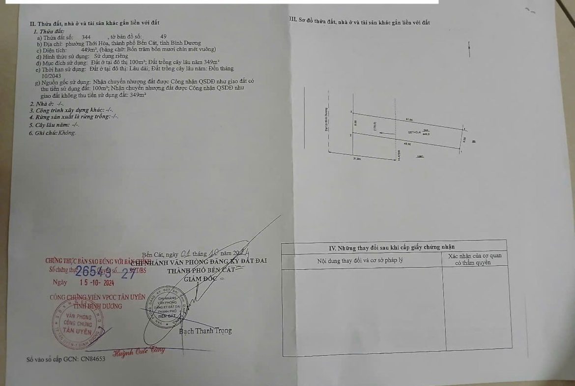 Bán nhà mặt tiền Quốc Lộ 13, Thới Hòa – Bến Cát – Bình Dương