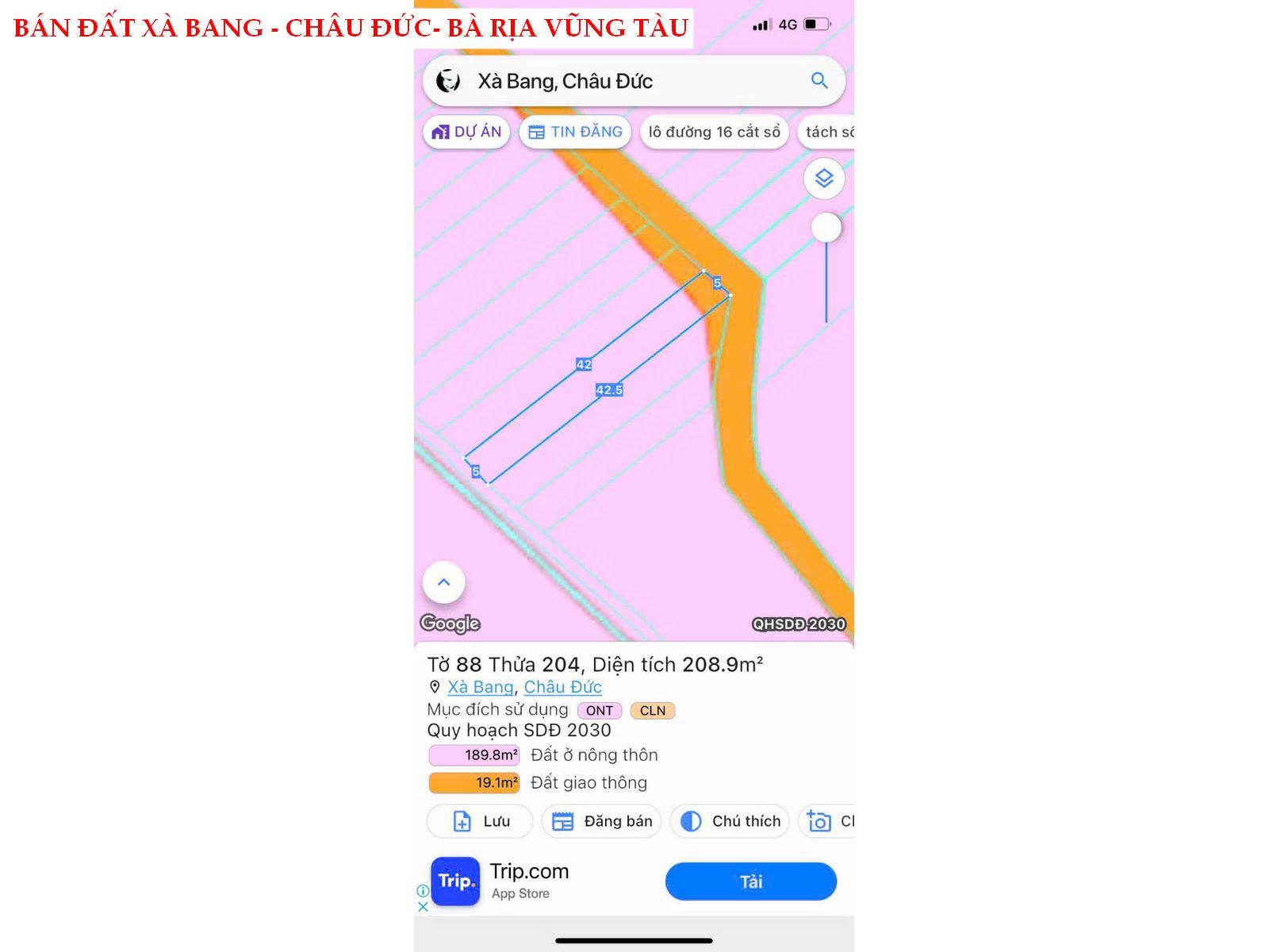 z6685814587754_1e718e4d2f1e829dc6b3b4b69c7a16fd Bán đất Xà Bang – Châu Đức- Bà Rịa giá siêu tốt. chỉ 529tr/ 209m2