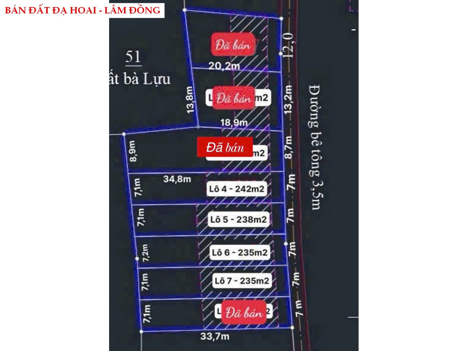 z6687187578982_fdab5fd744d0b86e95e0e04f3e2d4e7a Bán đất Đạ Hoai – Lâm Đồng, gần UBND giá chỉ 279tr/ lô