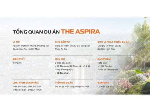 Tổng quan dự án The Aspira – Nguyễn Thị Minh Khai – Tân Đông Hiệp – Dĩ An