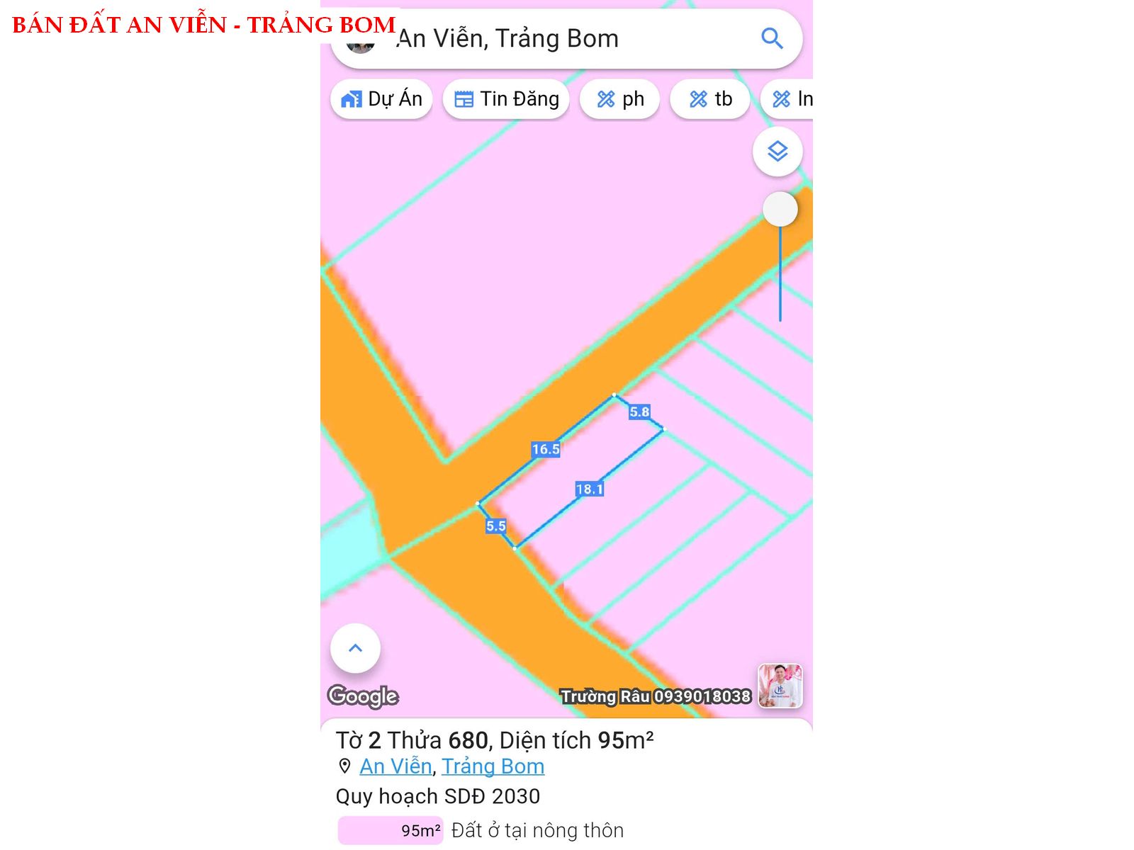e2e374119e7e16204f6f Bán lô góc 2 mặt tiền tại An Viễn – Trảng Bom giá tốt