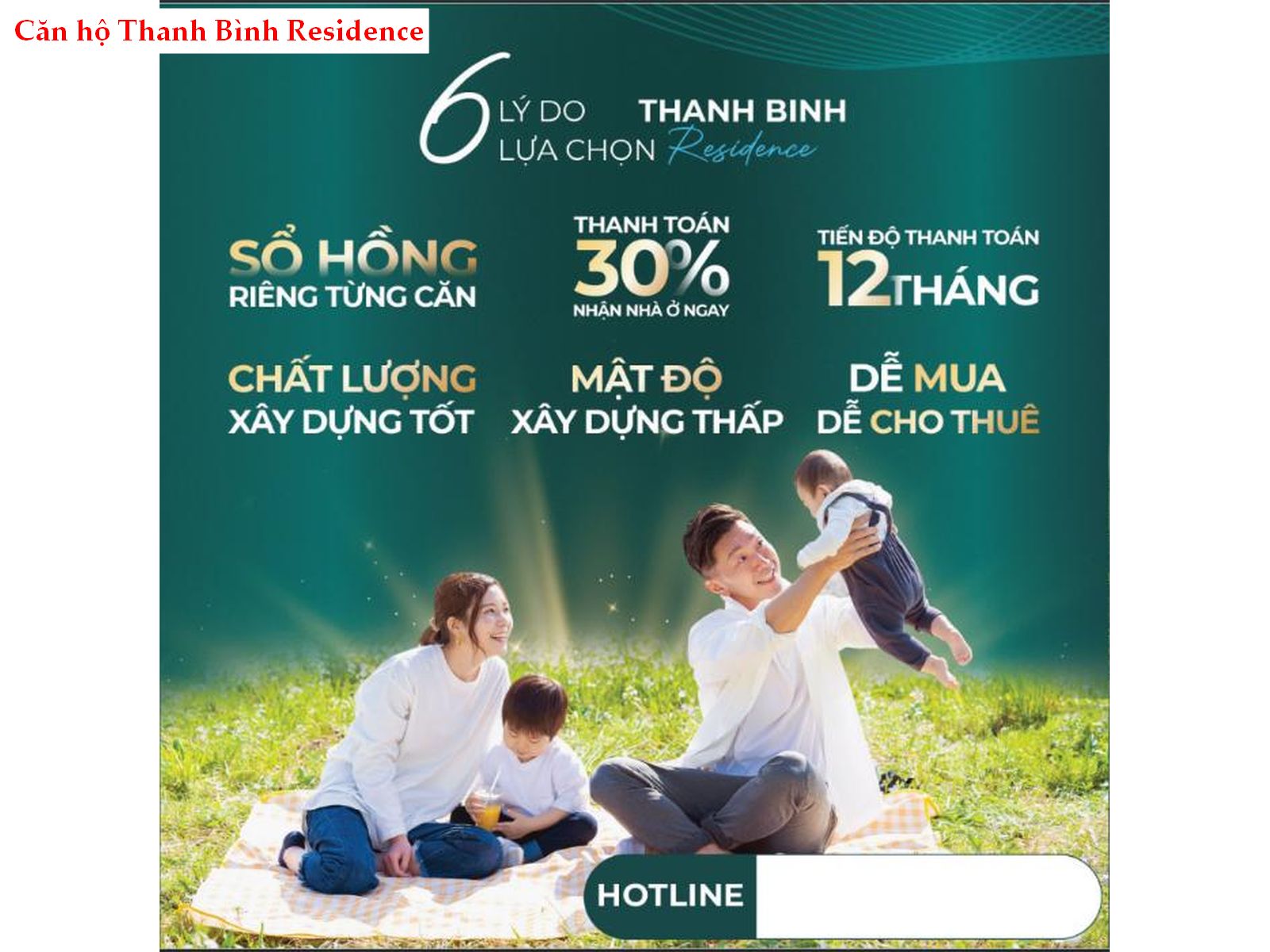 Sở hữu căn hộ Thanh Bình Residence chỉ từ 1,61 tỷ – Ở ngay hoặc trả chậm 0% lãi suất!