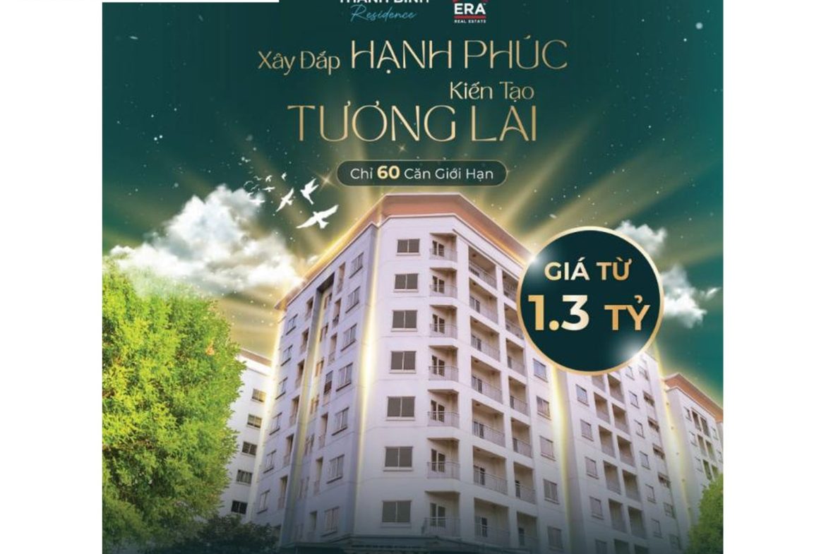 Sở hữu căn hộ Thanh Bình Residence chỉ từ 1,61 tỷ – Ở ngay hoặc trả chậm 0% lãi suất!