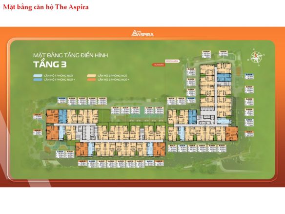 Mặt bằng căn hộ The Aspira – Mặt bằng quy hoạch thông minh cho cuộc sống hiện đại