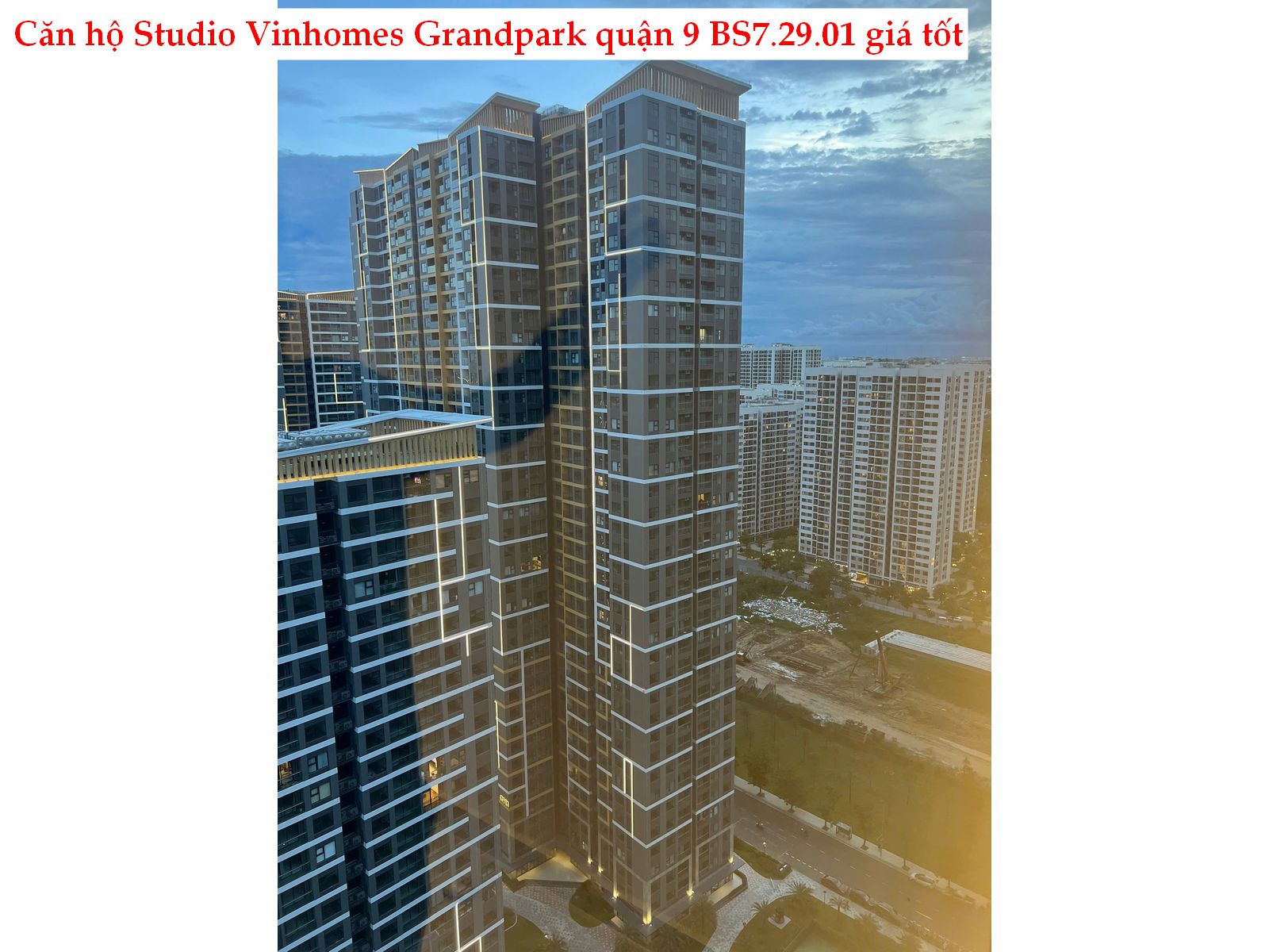Studio Vinhomes Grand Park – Căn BS7.29.01, nhà trống giá 2.1 tỷ, dễ khai thác – dễ thanh khoản