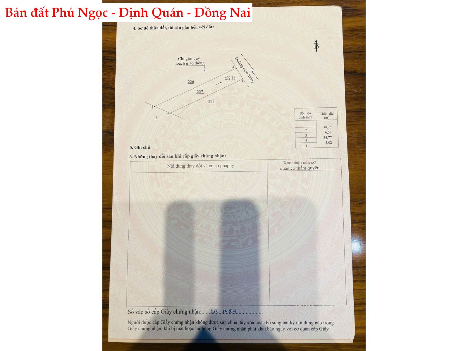 Bán đất Phú Ngọc – Định Quán – Đồng Nai sỉ lẻ 5 lô thổ cư giá chỉ từ 645tr / lô