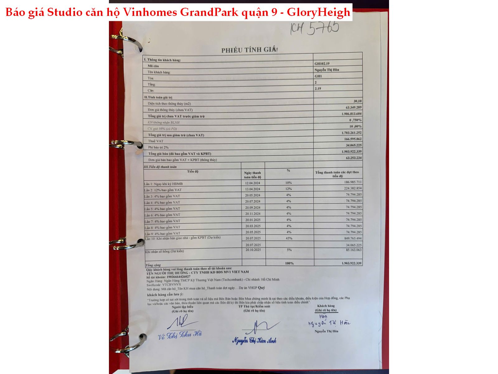 274800532042083103919 Bán căn hộ Studio tại Vinhomes Grandpark quận 9 – Phân Khu Gloryheigh giá tốt