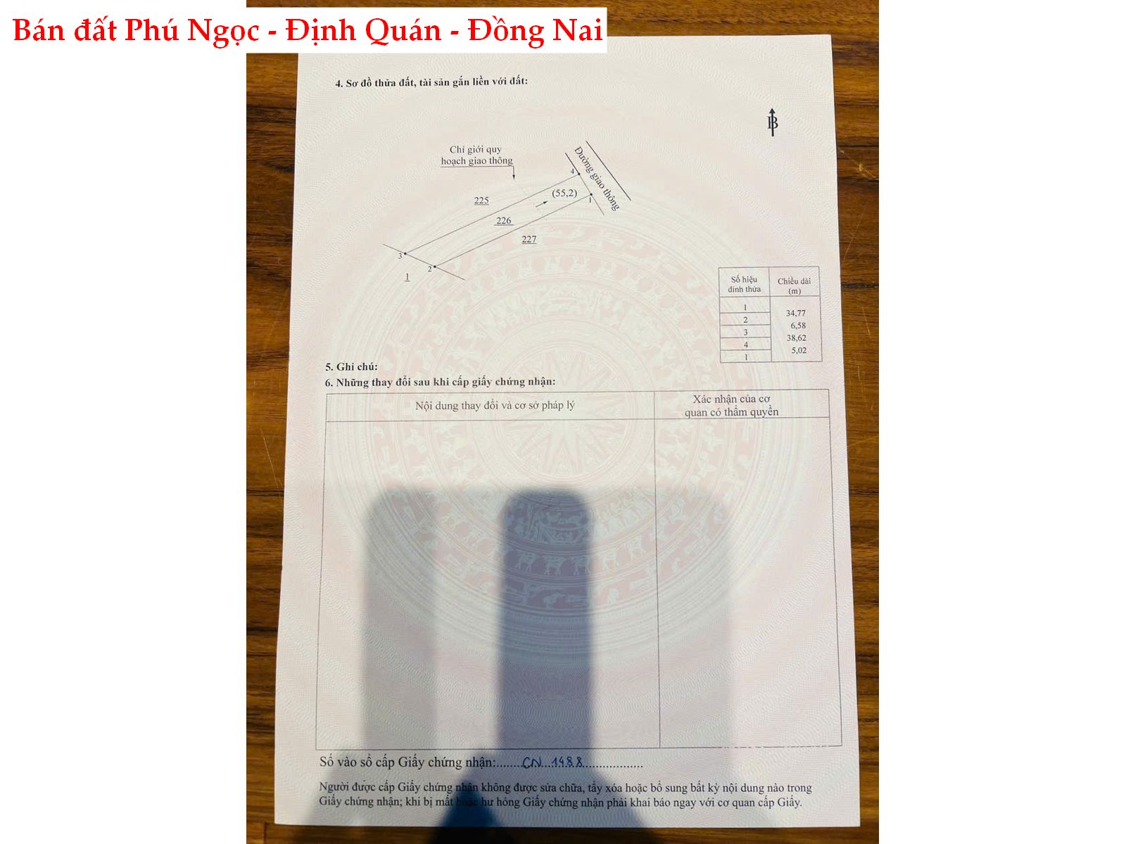 Bán đất Phú Ngọc – Định Quán – Đồng Nai sỉ lẻ 5 lô thổ cư giá chỉ từ 645tr / lô