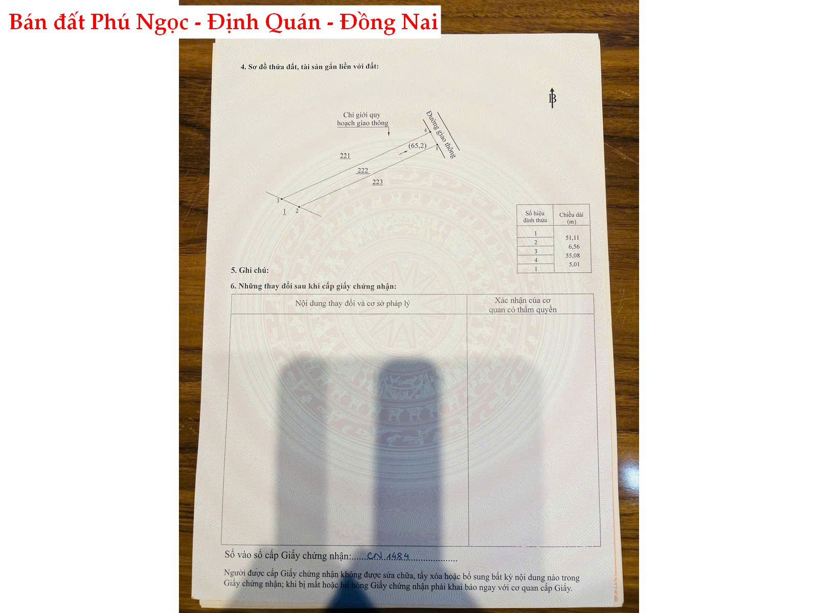 Bán đất Phú Ngọc – Định Quán – Đồng Nai sỉ lẻ 5 lô thổ cư giá chỉ từ 645tr / lô