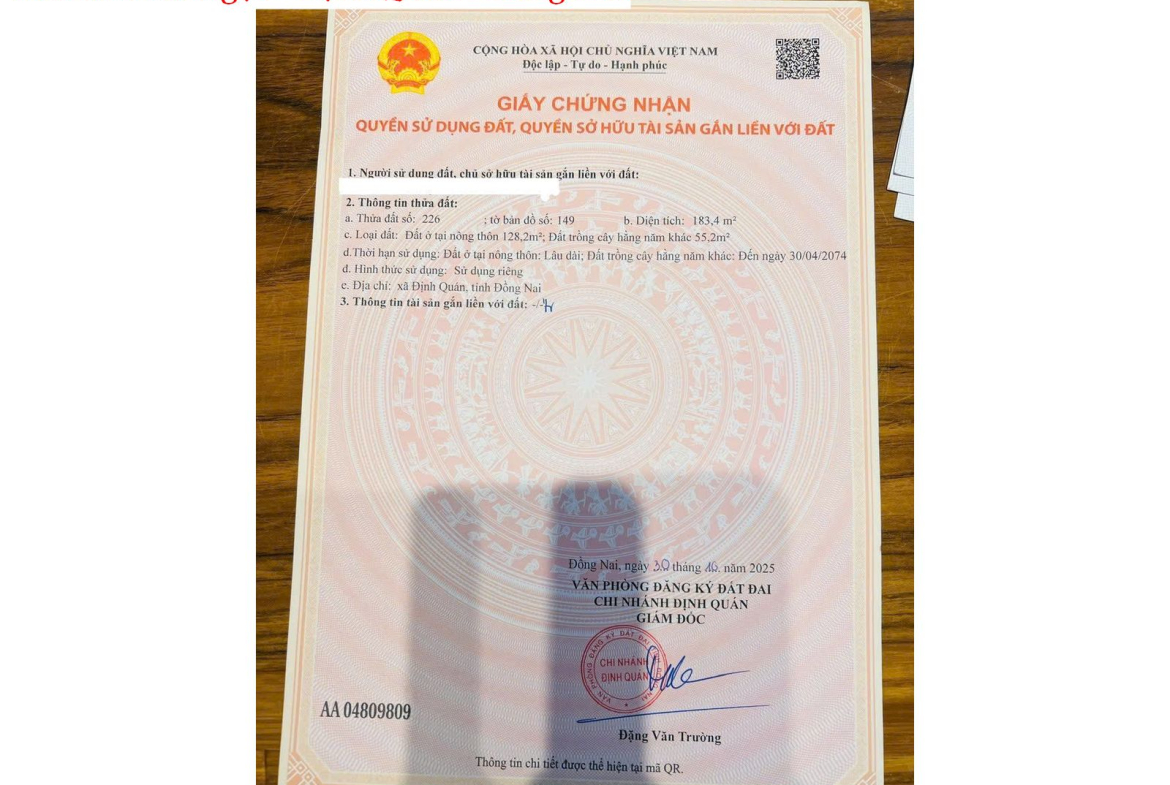 Bán đất Phú Ngọc – Định Quán – Đồng Nai sỉ lẻ 5 lô thổ cư giá chỉ từ 645tr / lô