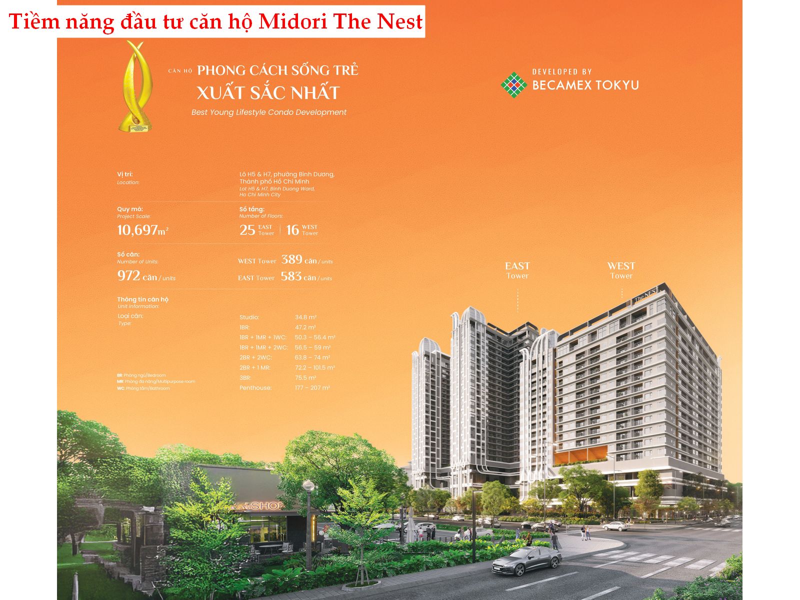 Tiềm năng đầu tư căn hộ Midori The Nest