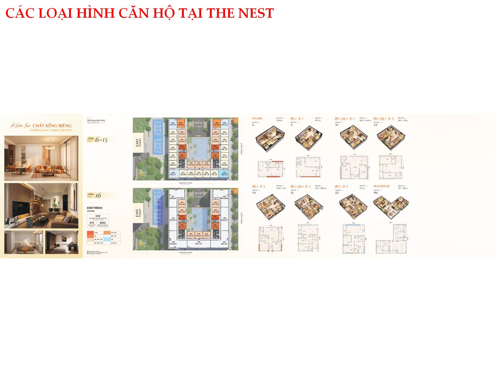 CÁC LOẠI HÌNH CĂN HỘ TẠI THE NEST: ĐA DẠNG LỰA CHỌN – TỐI ƯU CÔNG NĂNG
