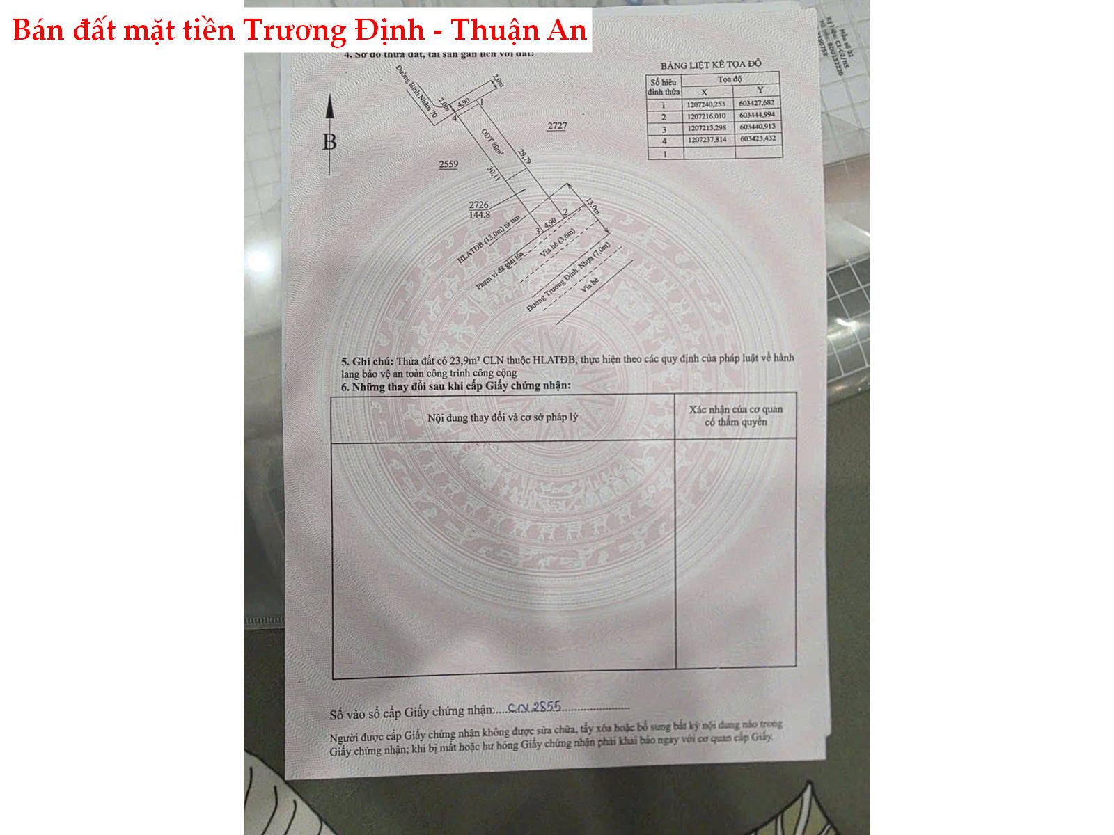 660573415_3958859010916842_748656184483841423_n Bán đất mặt tiền Trương Định Bình Nhâm – Gần chợ Bình Nhâm 1, kinh doanh tốt, giá 6,5 tỷ