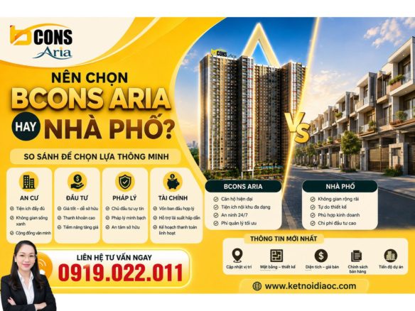 Nên chọn Bcons Aria hay nhà phố?