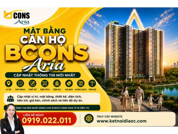 Mặt bằng căn hộ Bcons Aria, 1 sàn có bao nhiêu căn?
