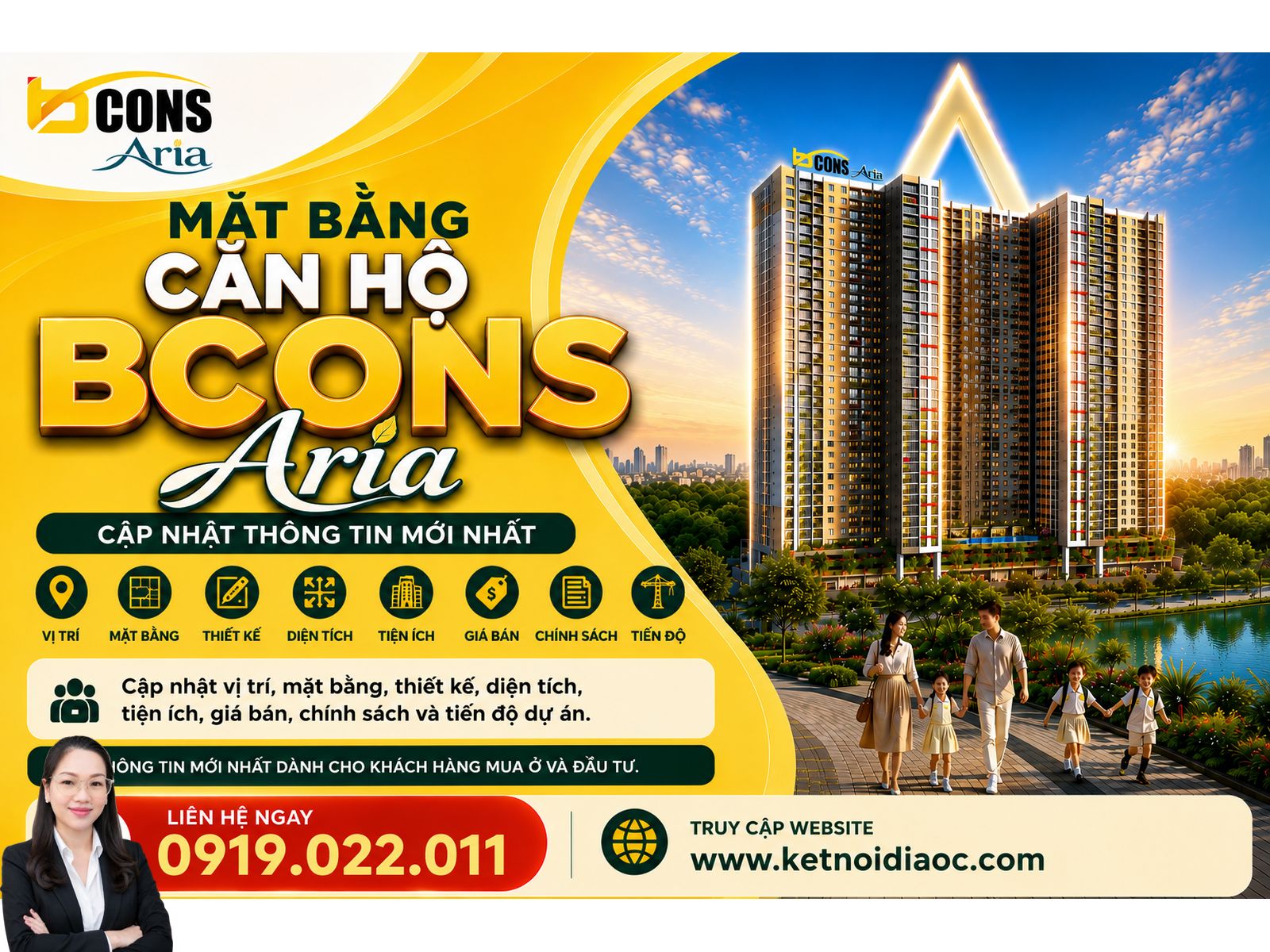 Mặt bằng căn hộ Bcons Aria, 1 sàn có bao nhiêu căn?