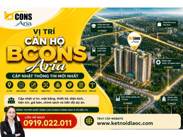 Căn hộ Bcons Aria, Đường Bà Huyện Thanh Quan, Đông Hòa, Hồ Chí Minh