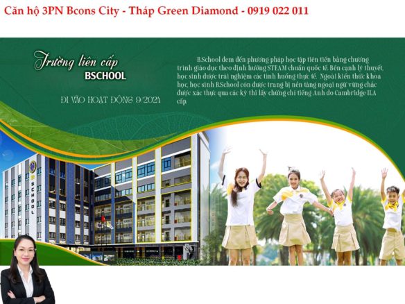SIÊU HIẾM, 3PN TẠI CĂN HỘ BCONS CITY THÁP GREEN DIAMOND GIÁ CHỈ 3,1X TỶ