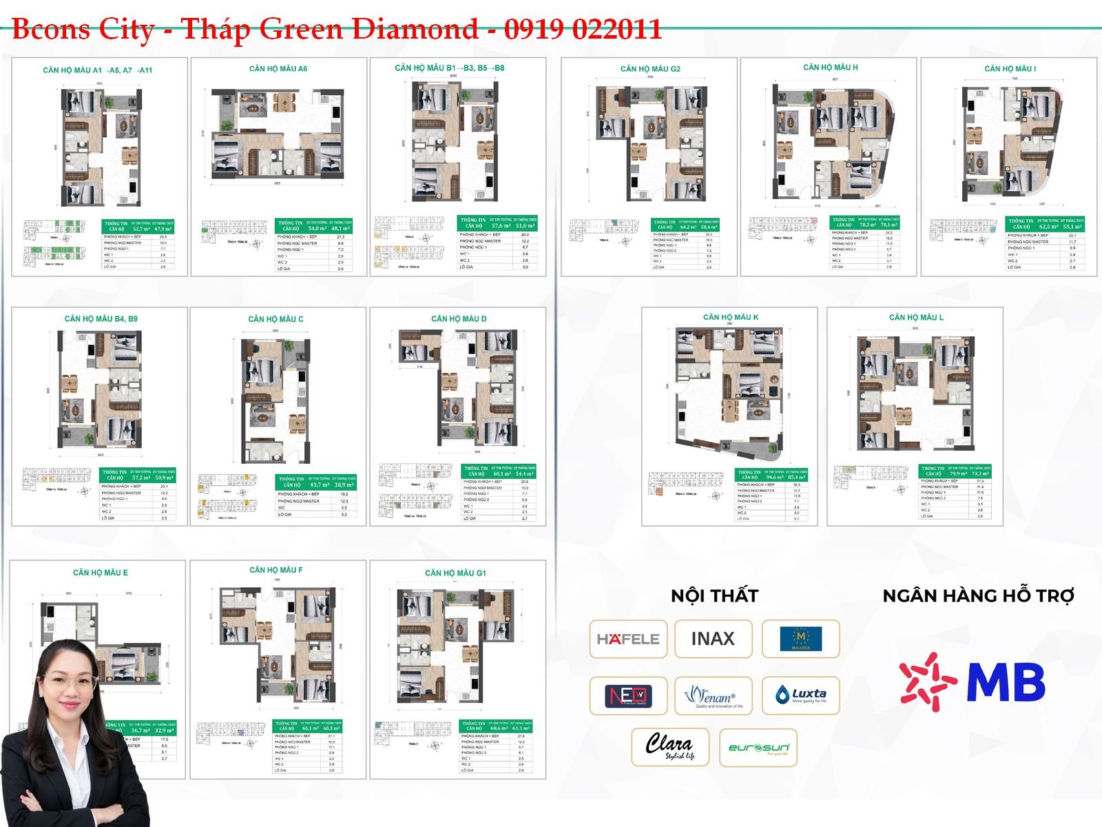 GIÁ BÁN CĂN HỘ BCONS CITY THÁP GREEN DIAMOND A21.10 – 2PN