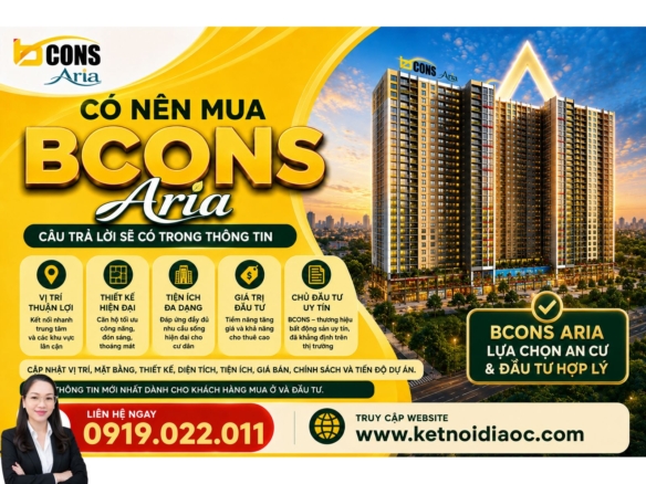 bcons Aria, căn hộ Bcons, dự án bcons, căn hộ bcons làng đại học, căn hộ dĩ an giá rẻ
