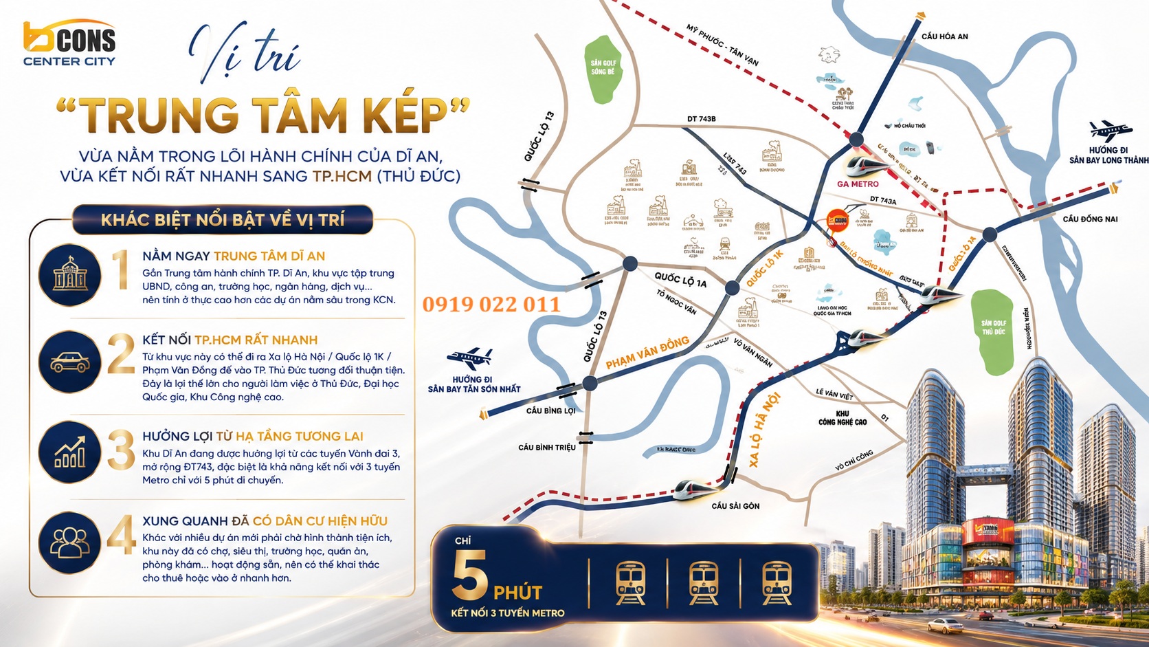 Giỏ Hàng Căn Hộ 1PN Giá Tốt Tại Bcons Center City – Cập Nhật Căn Đông Nam
