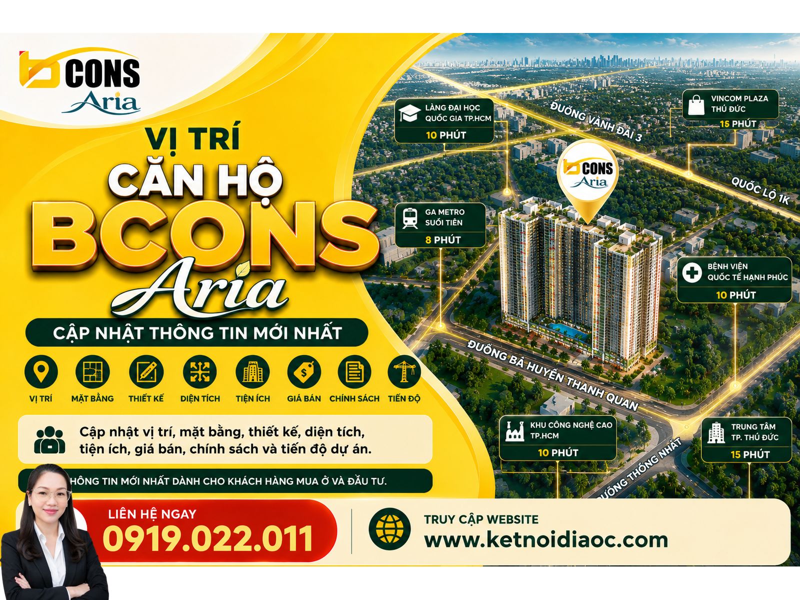 Bcons Aria cách trung tâm TP.HCM bao xa? Thời gian di chuyển và lợi thế kết nối