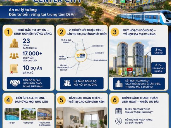 bcons Aria, căn hộ Bcons Aria, Bcons, chung cư Bcons, căn hộ làng đại học