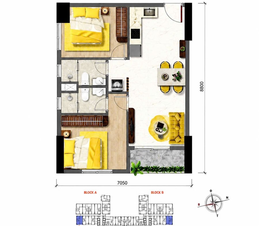 BẢNG GIÁ CĂN HỘ BCONS ARIA B22-07 MỚI NHẤT