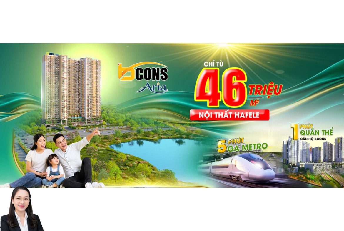 Báo giá căn hộ Bcons Aria A11-07: Diện tích 52,13m², giá từ 2,96 tỷ đồng