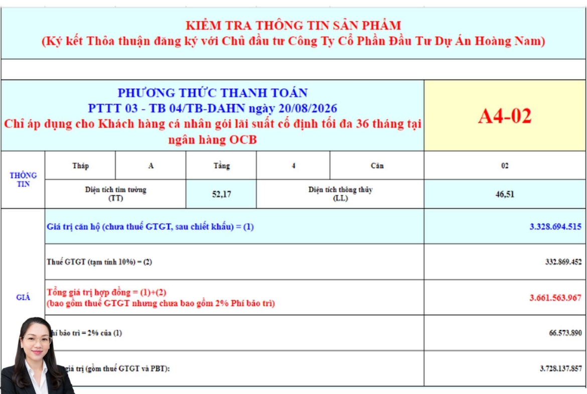 Báo giá căn hộ sân vườn Bcons Aria A4-02 – Sở hữu không gian xanh riêng 71,2 m²