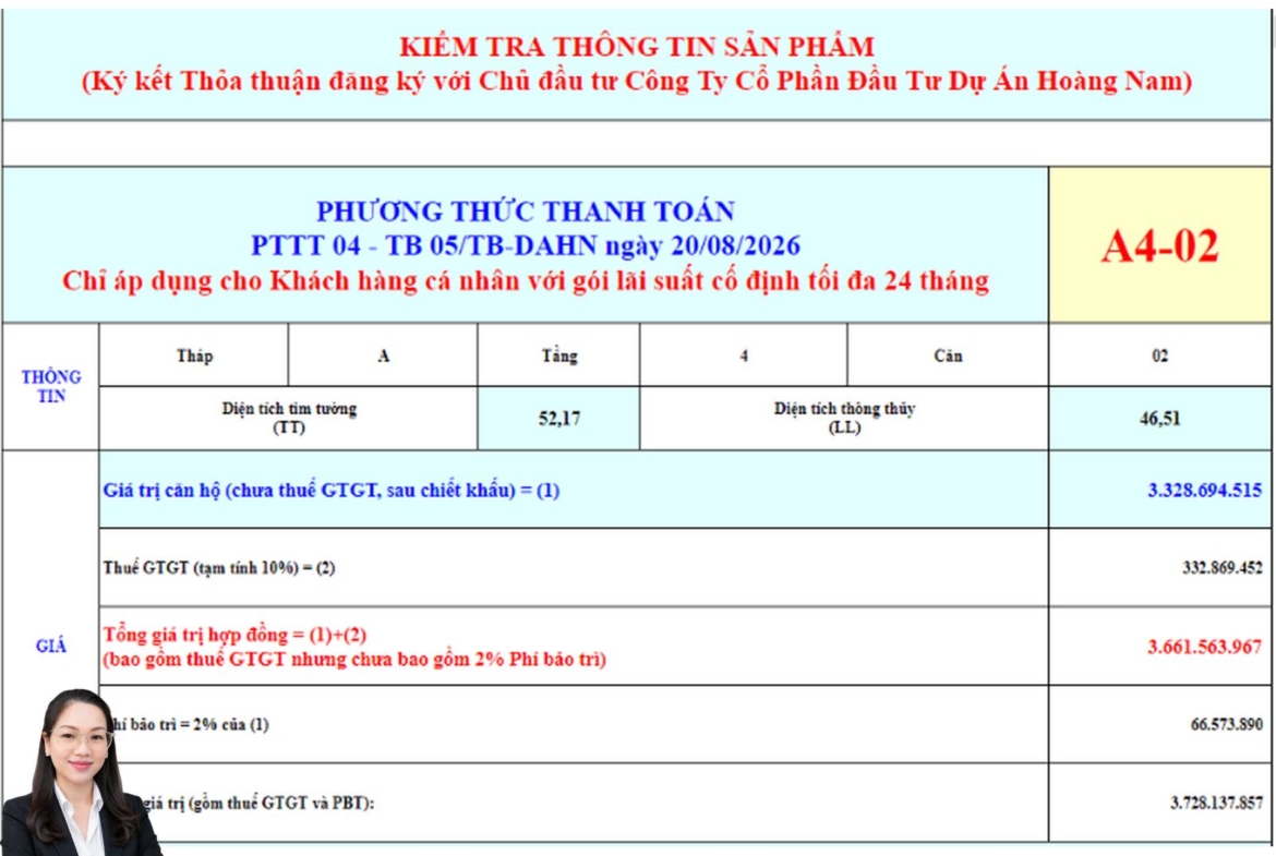 Báo giá căn hộ sân vườn Bcons Aria A4-02 – Sở hữu không gian xanh riêng 71,2 m²