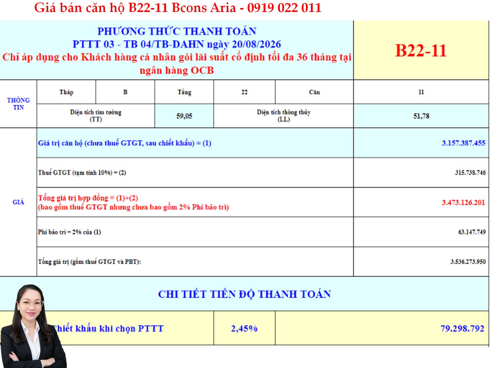 Screenshot 2026-10-19 140336 Báo giá căn hộ Bcons Aria B22-11: Căn hộ 2 phòng ngủ giá từ 3,31 tỷ đồng, 4 phương án thanh toán linh hoạt