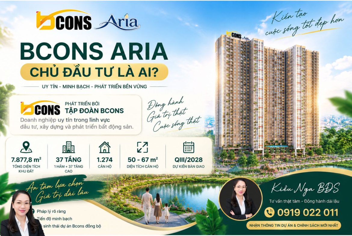 Báo giá căn hộ Bcons Aria B29-12: Diện tích 52,17m², giá chỉ từ 2,67 tỷ đồng